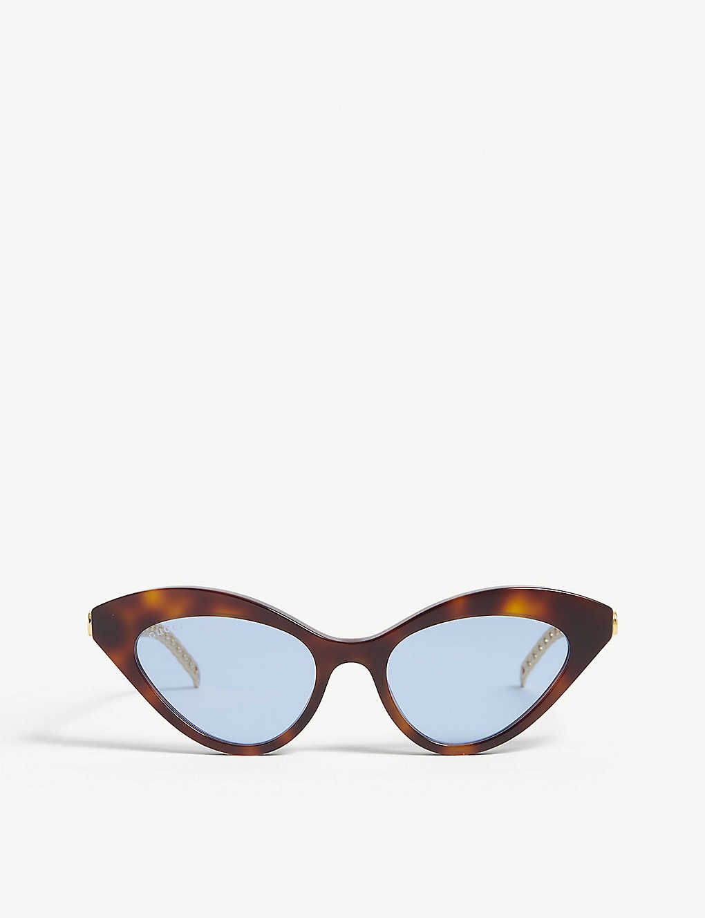 Gucci Gg0978s Metal And Acetate Cat-eye Sunglasses In Brown