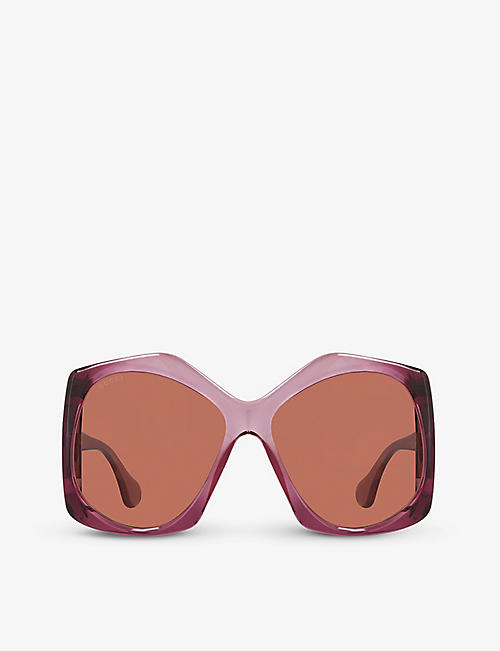 GUCCI: GG0875S round acetate sunglasses