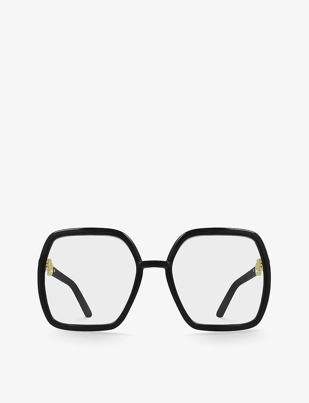 Gucci Gg0890o Rectangular-frame Acetate Glasses In Black