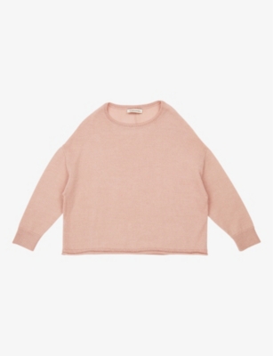 Caramel Girls Peony Pink Kids Cuttlefish Round-neck Alpaca-blend Jumper 3-12 Years 8 Years