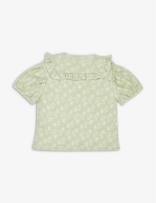 CARAMEL LIONFISH FLORAL-PRINT COTTON TOP 3-12 45354347