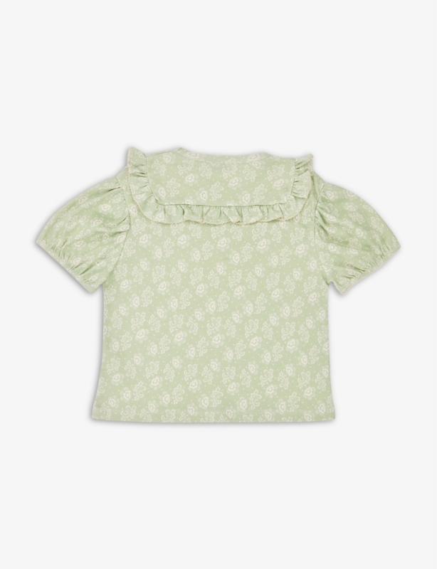 Lionfish floral-print cotton top 3-12 years