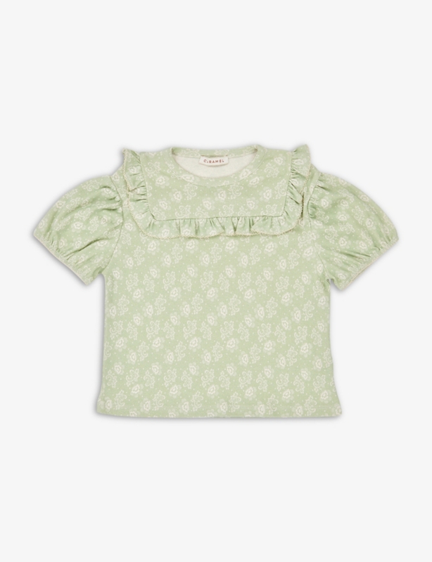 Lionfish floral-print cotton top 3-12 years
