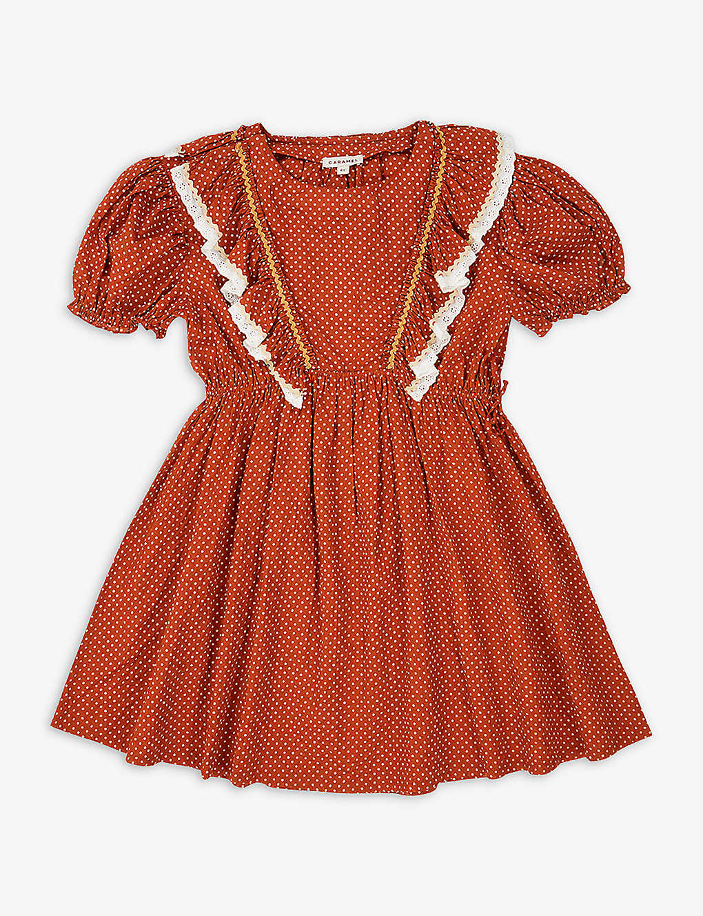 Caramel Kids' Orca Polka Dot Cotton Dress 3-12 Years In Multi-coloured