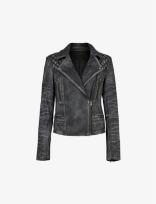 All saints cargo hot sale leather jacket mens