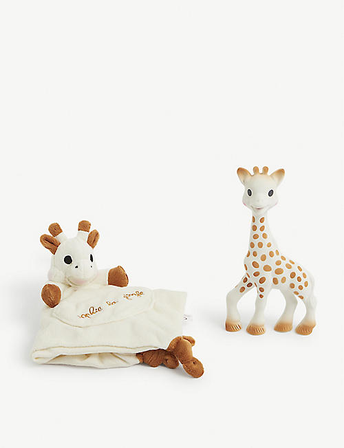 SOPHIE THE GIRAFFE: I Love Sophie comforter and teether set