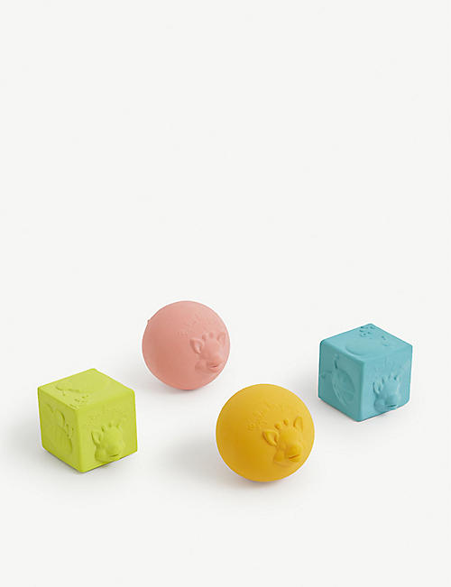 SOPHIE THE GIRAFFE: So Pure Cubes and Balls natural rubber toy