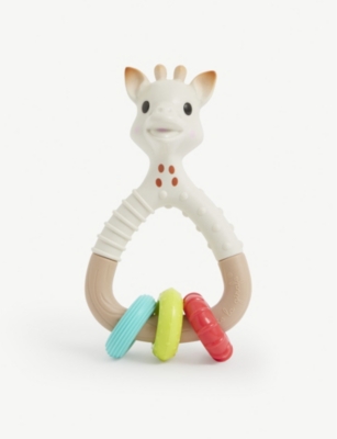 SOPHIE THE GIRAFFE: So Pure Natur'rings natural rubber rattle toy