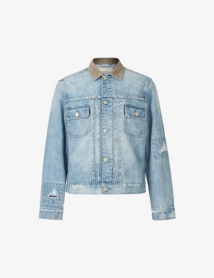 ALLSAINTS - Mucker contrast-collar denim jacket | Selfridges.com