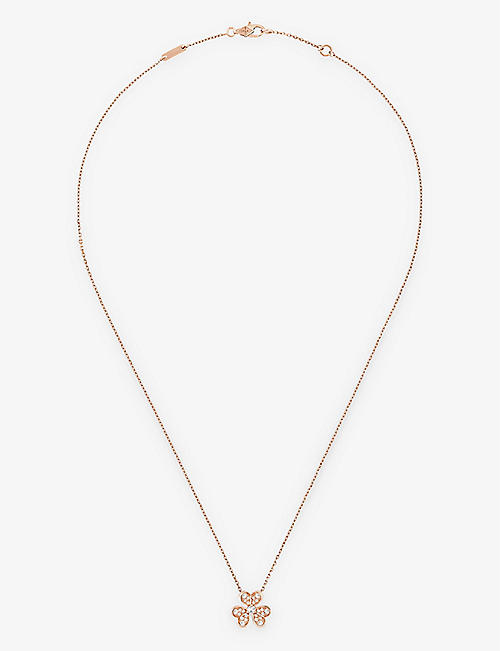 VAN CLEEF & ARPELS: Frivole 18ct rose-gold and 0.21ct diamond necklace