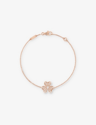 VAN CLEEF & ARPELS: Frivole mini 18ct rose-gold and 0.22ct brilliant-cut diamond bracelet