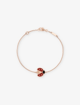 VAN CLEEF & ARPELS Lucky Spring 18ct rose gold, carnelian and onyx bracelet