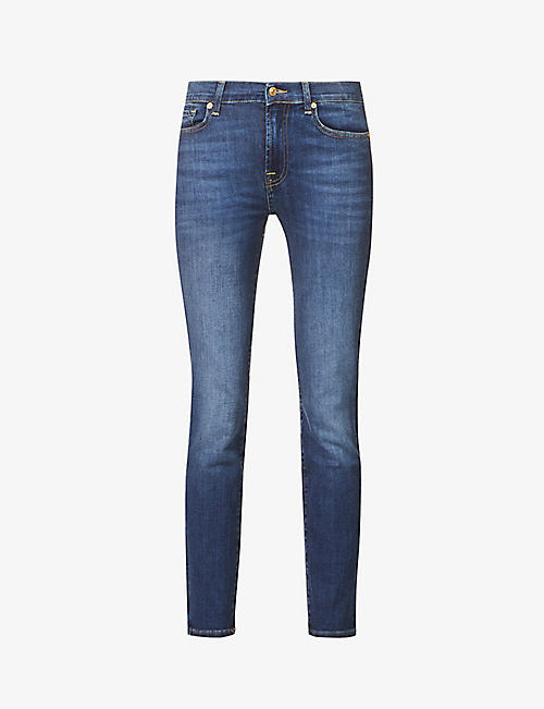 7 FOR ALL MANKIND: Roxanne Bair skinny mid-rise stretch-denim jeans