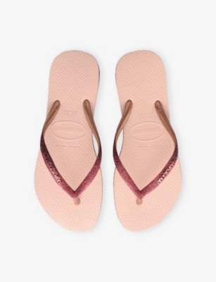 HAVAIANAS: Slim Sparkle II rubber flip flops