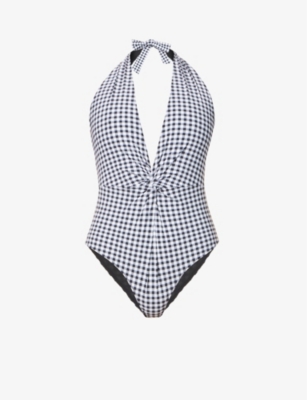 Ganni store gingham swimsuit