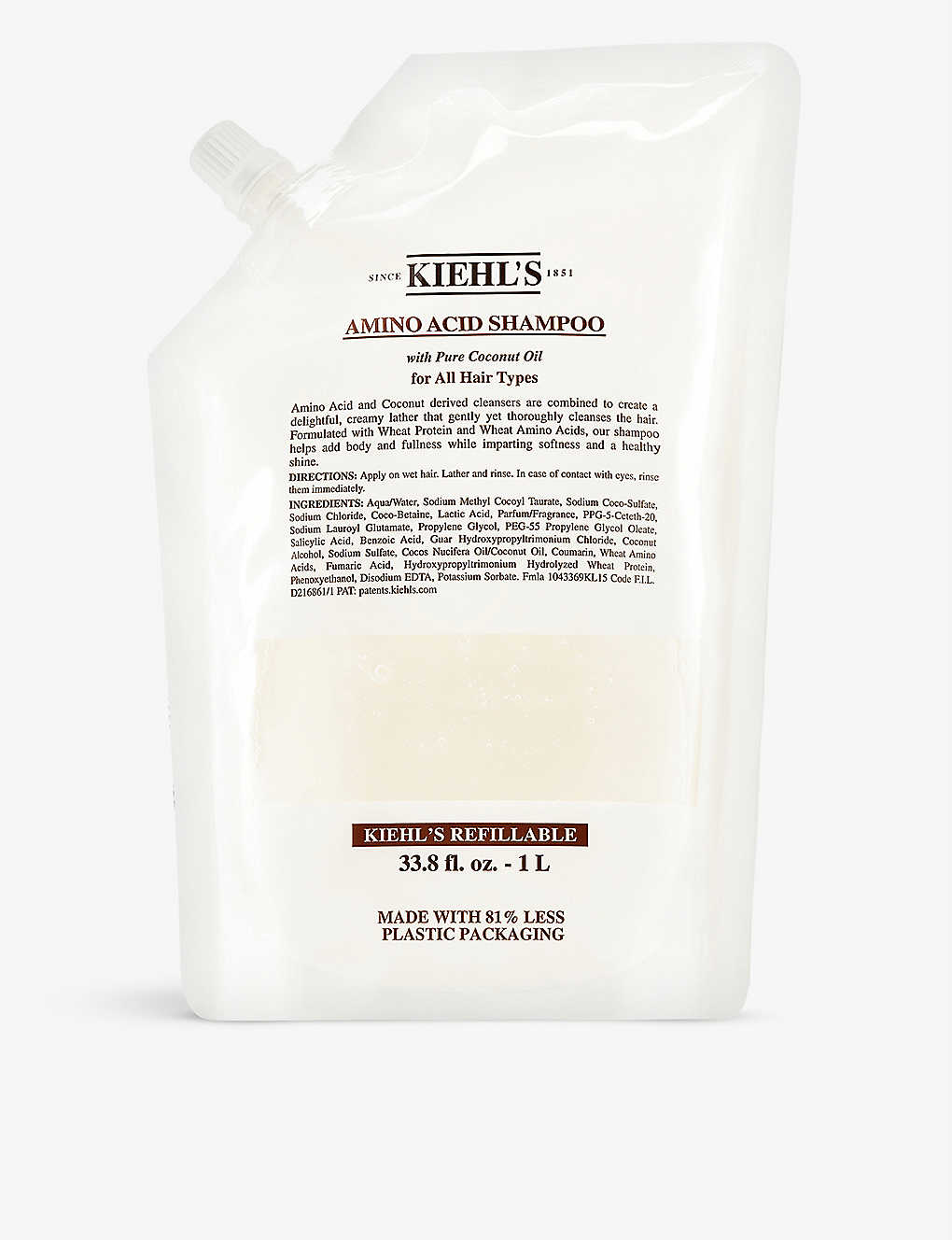 Shop Kiehl's Since 1851 Kiehl's Amino Acid Shampoo Refill Pouch