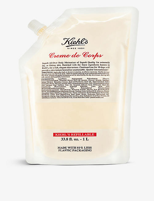 KIEHL'S: Crème de Corps body moisturiser refill pouch 1L