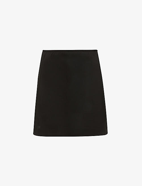 PANGAIA: High-waisted organic-cotton mini skirt
