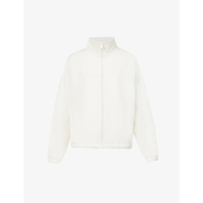 Pangaia High-neck Organic-cotton Jacket In Off White