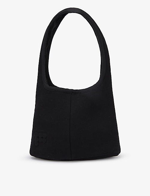 PANGAIA: Brand-embossed recycled and organic cotton-blend shoulder bag