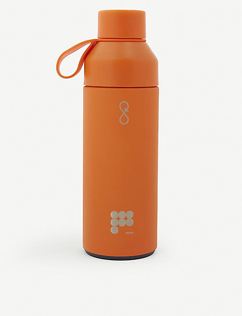 PANGAIA: Ocean Bottle x Pangaia text-print recycled stainless-steel and recycled ocean-bound plastic bottle 500ml
