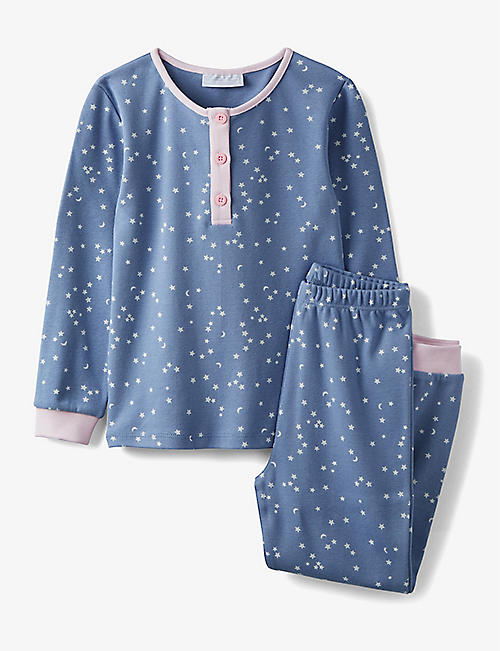 THE LITTLE WHITE COMPANY: Moon and star print cotton pyjamas 1-6 years