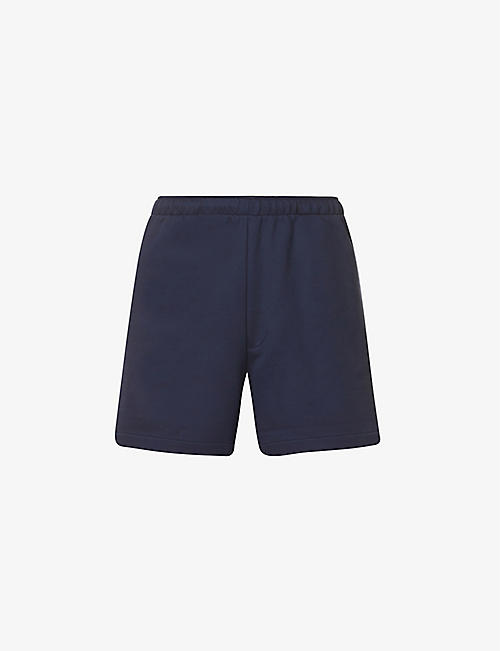 PANGAIA: Logo-print mid-rise organic-cotton shorts