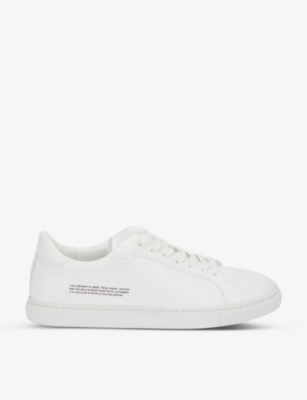 Shop Pangaia Men's Text-print Grape-leather And Recycled-rubber Trainers In White