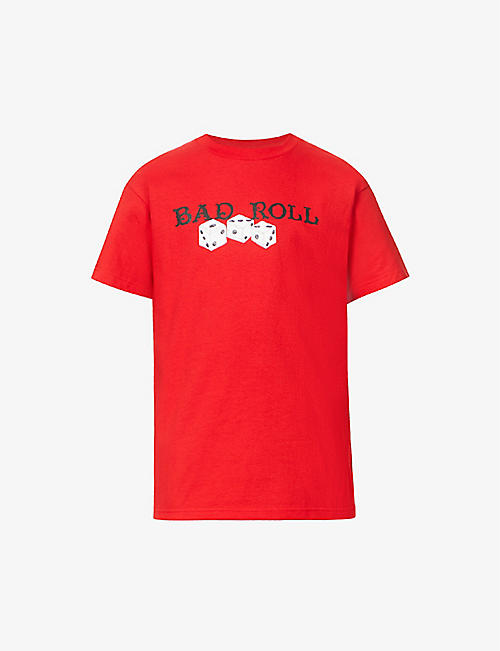 BADDEST SKATE SHOP: Rolling Dice graphic-print cotton-jersey T-shirt