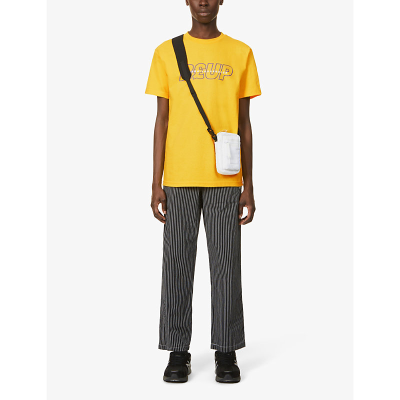 Shop Baddest Skate Shop Men's Yellow Reup Graphic-print Cotton-jersey T-shirt