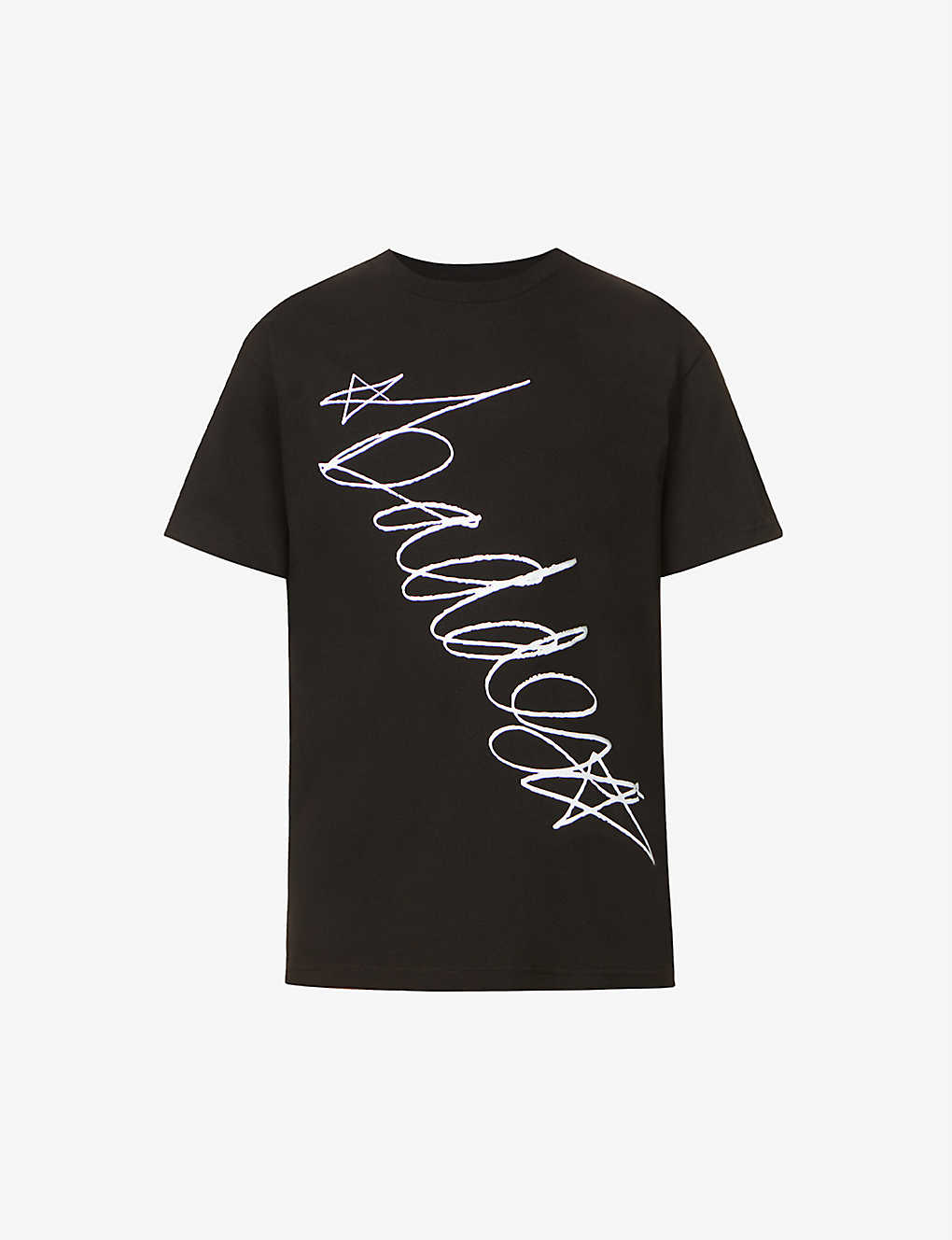 Baddest Skate Shop Baddest Signature Graphic-print Cotton-jersey T-shirt In Black
