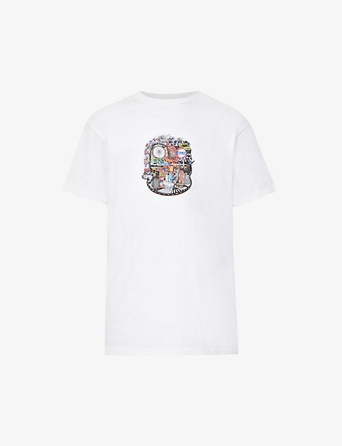 BADDEST SKATE SHOP: London Face graphic-print cotton-jersey T-shirt