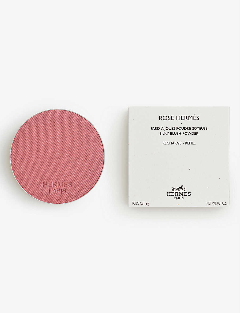 Hermes Rose Hermès Silky Blush Refill 6g In 54 Rose Nuit