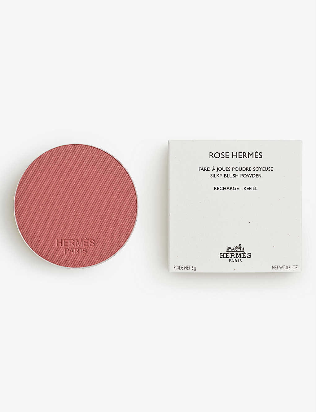 Hermes 61 Rose Feu Rose Hermès Silky Blush Refill 6g