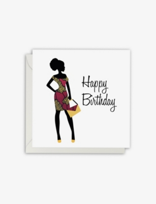 AFROTOUCH DESIGN: Phenomenal Women birthday greetings card 15cm x 15cm