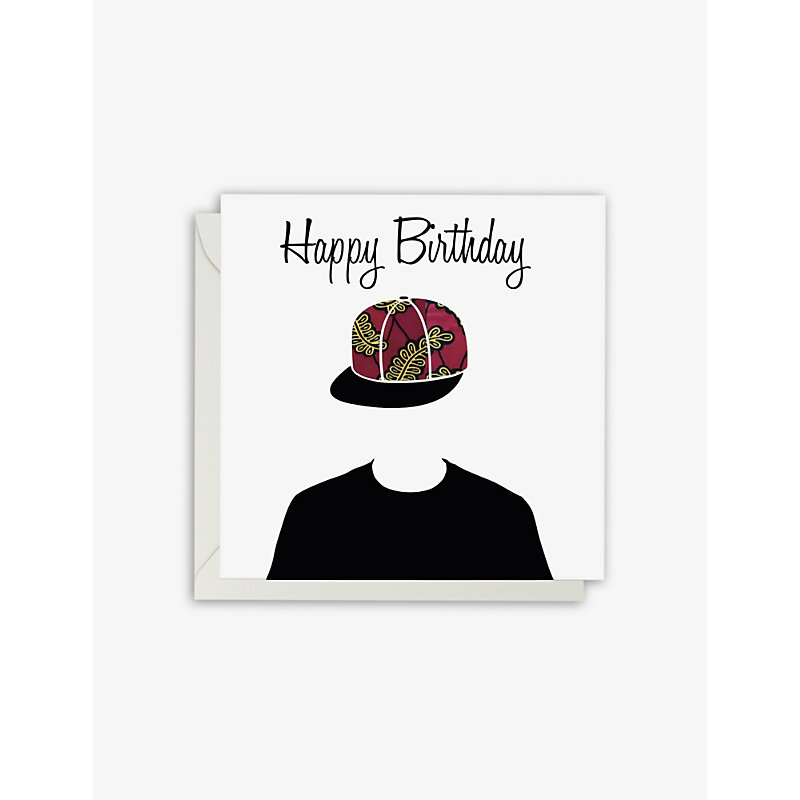 Afrotouch Design Afrocap Birthday Greetings Card 15cm X 15cm