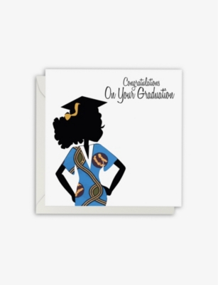 Afrotouch Design 'hey' Ms Graduation Greetings Card 15cm X 15cm