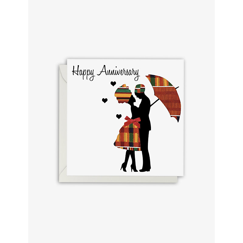 Afrotouch Design Living In Love Anniversary Greetings Card 15cm X 15cm