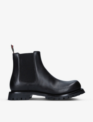 GUCCI - Kyra Web-stripe leather ankle boots | Selfridges.com display picture 2
