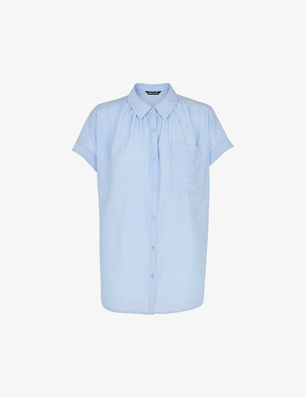 Whistles Womens Multi-coloured Nicola Striped Cotton-poplin Shirt M In Blue