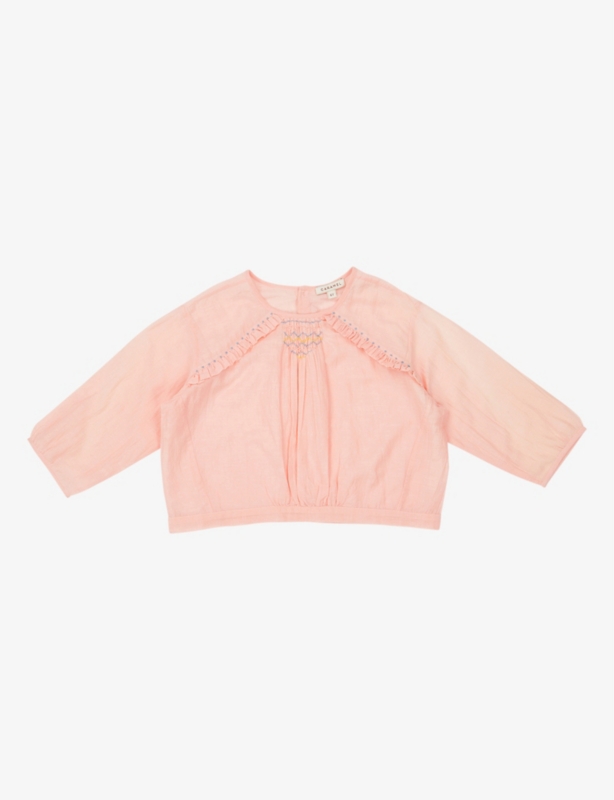 Krill cropped cotton-blend blouse 3-24 months