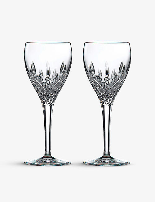 ROYAL DOULTON: Highclere crystal wine goblet set of four