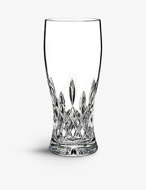 WATERFORD: Lismore Connoisseur crystal glass pint glass 18cm