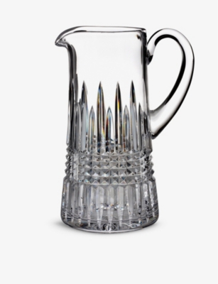 WATERFORD: Lismore crystal glass pitcher 25cm