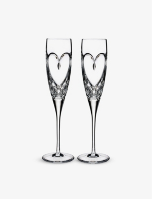 Shop Waterford True Love Crystal Flutes Set Of Two
