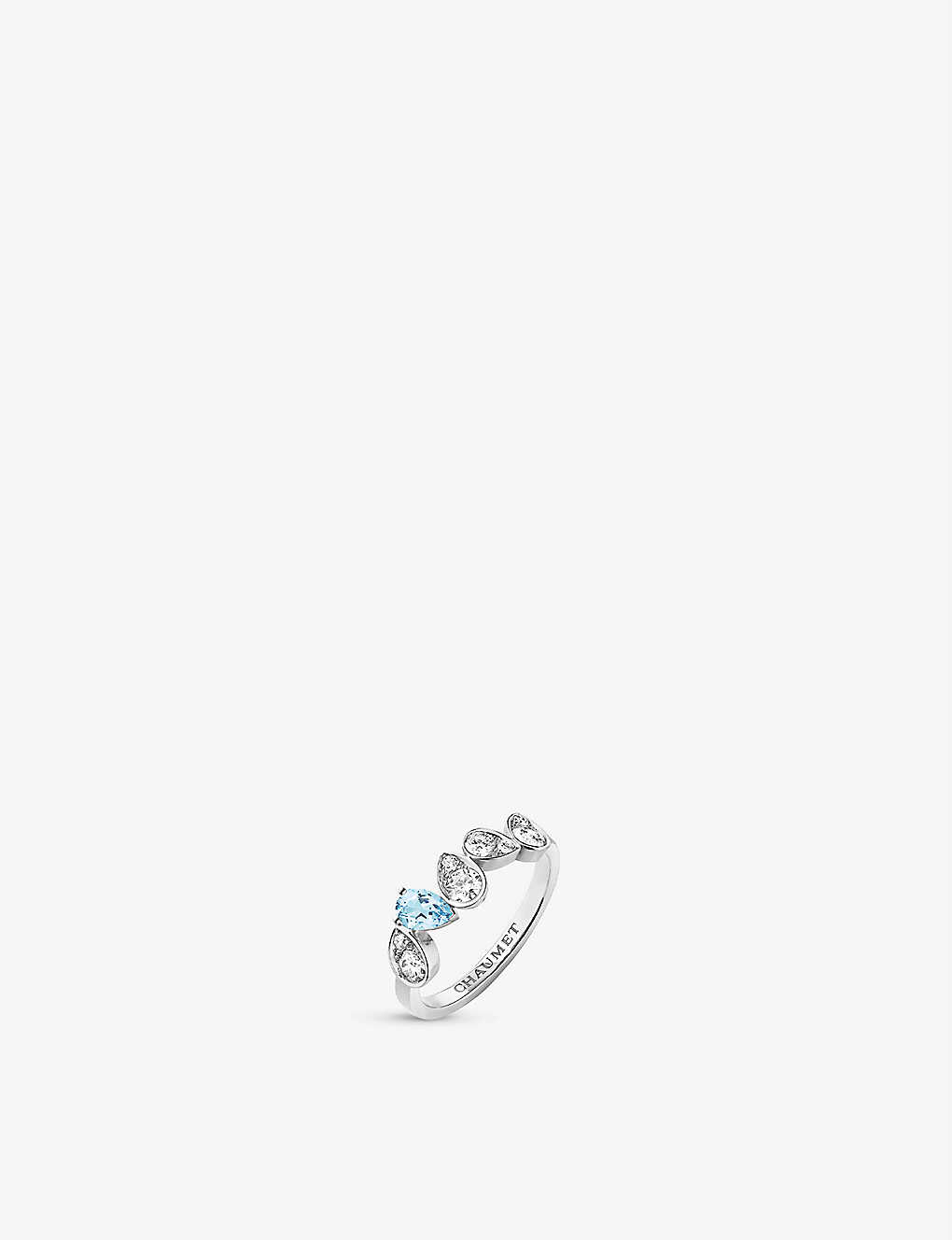 Chaumet Womens White Gold Joséphine Ronde D'aigrettes White-gold, Diamond And Aquamarine Ring