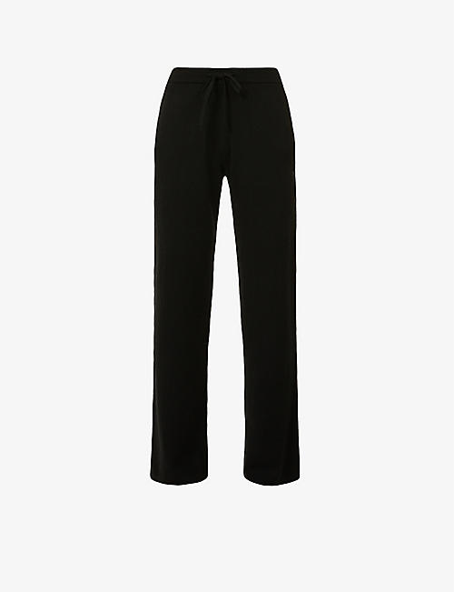 CHINTI AND PARKER: Wide-leg high-rise cashmere trousers