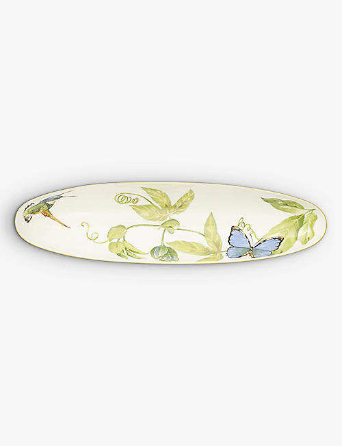 VILLEROY & BOCH: Amazonia floral-print porcelain oval bowl 29cm