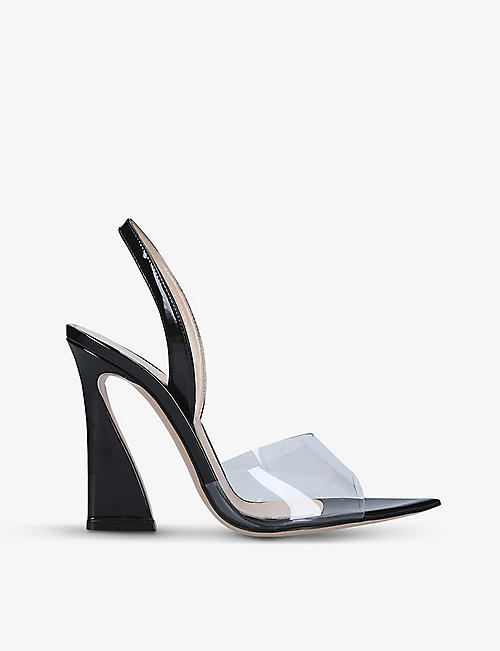 GIANVITO ROSSI: Aileen slingback leather heeled sandals