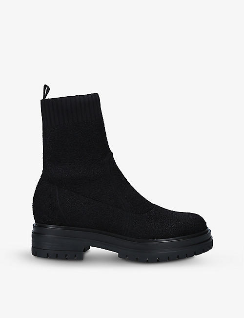 GIANVITO ROSSI: Torrance knitted ankle boots